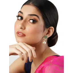 Anouk Gold-Toned Gold-Plated Contemporary Drop Earrings-picture-29