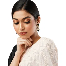 Anouk Gold-Toned Gold-Plated Contemporary Drop Earrings-picture-34