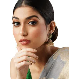 Anouk Gold-Toned Gold-Plated Contemporary Jhumkas-picture-35