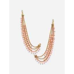 Anouk Gold-Toned Gold-Plated Pearls Contemporary Ear Cuff Earrings-picture-37