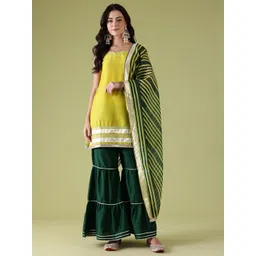 Anouk Gotta Patti Kurta with Sharara & Dupatta-picture-21