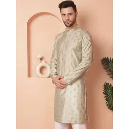 Anouk Green Floral Printed Mandarin Collar Straight Kurta-picture-11