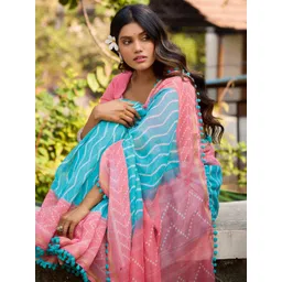 Anouk Leheriya Printed Saree-picture-16