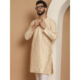 Anouk Men Beige Thread Work Kurta-picture-37