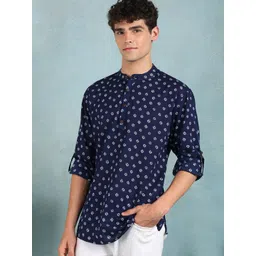 Anouk Men Cotton Bandhani Printed Straight Kurta-image-0