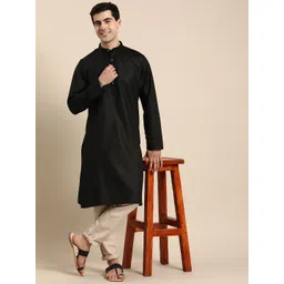 Anouk Men Cotton Solid Kurta-image-5
