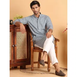 Anouk Men Embroidered Regular Chikankari Kurta with Pyjamas-picture-18