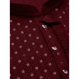 Anouk Men Embroidered Regular Chikankari Kurta with Trousers image 4