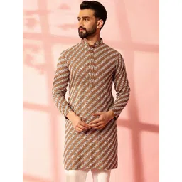 Anouk Men Embroidered Thread Work Kurta-picture-12