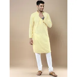 Anouk Men Ethnic Motifs Embroidered Regular Chikankari Kurta with Churidar-picture-38
