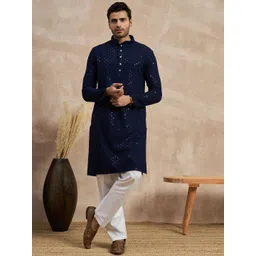 Anouk Men Ethnic Motifs Printed Thread Work Kurta-picture-19