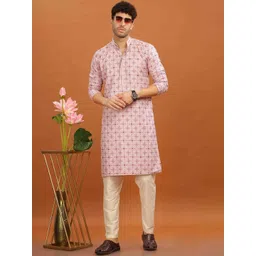 Anouk Men Floral Embroidered Thread Work Floral Kurta-picture-16