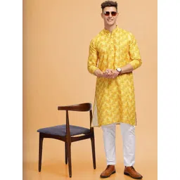 Anouk Men Floral Printed Kurta-picture-10