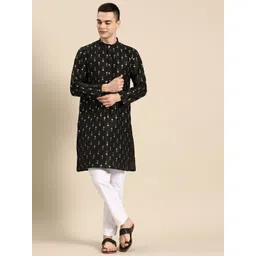 Anouk Men Floral Printed Regular Kurta with Pyjamas-picture-37