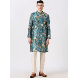 Anouk Men Floral Printed Thread Work Kurta-picture-36
