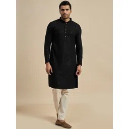 Anouk Men Geometric Thread Work Kurta-picture-11