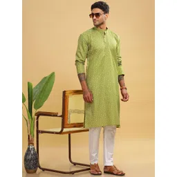 Anouk Men Geometric Thread Work Kurta-picture-24