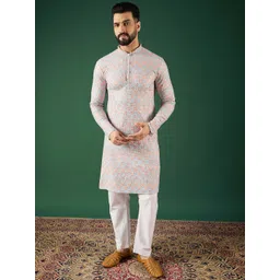 Anouk Men Geometric Thread Work Kurta-picture-40