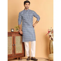 Anouk Men Printed Regular Kurta with Pyjamas-picture-13