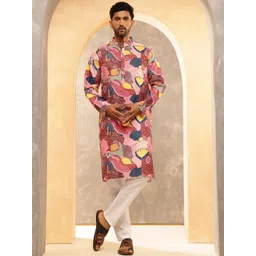 Anouk Men Printed Regular Kurta with Pyjamas-picture-10