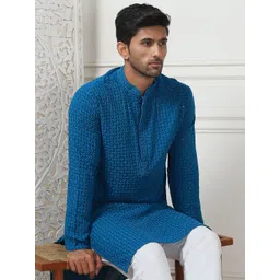 anouk Men Pure Cotton Kurta Pyjama Set-picture-11