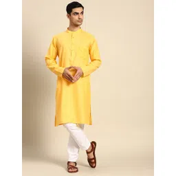 Anouk Men Pure Cotton Kurta With Pyjamas-image-29
