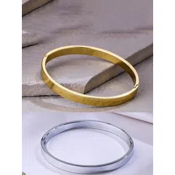 Anouk Men Set Of 2 Brass-Plated Kada Bracelets-picture-24