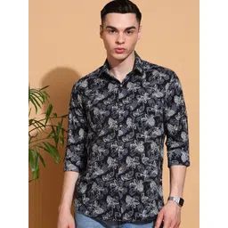 Anouk Men Slim Fit Floral Opaque Printed Casual Shirt-picture-24