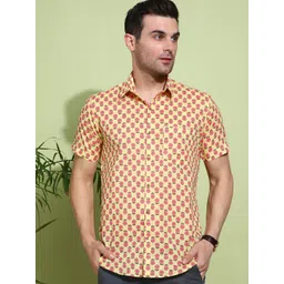 Anouk Men Slim Fit Floral Opaque Printed Casual Shirt-picture-21