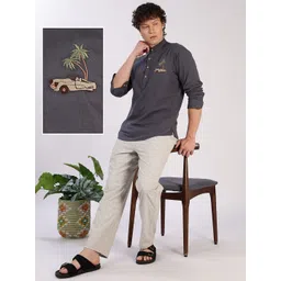 Anouk Men Solid Festive Cotton Straight Kurta-image-43