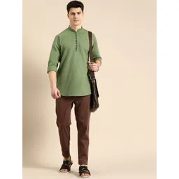 Anouk Men Solid Pure Cotton Short Kurta-picture-32