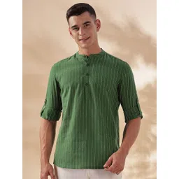 anouk Men Striped Pure Cotton Straight Kurta-picture-10