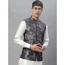 Anouk Men Woven Design Jackets-picture-18