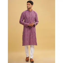 Anouk Men Yoke Design Thread Work Kurta-picture-18