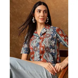 Anouk Print Cotton Shirt Style Top-picture-10