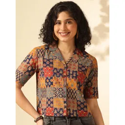 Anouk Print Ethnic Cotton Shirt Style Top-picture-35