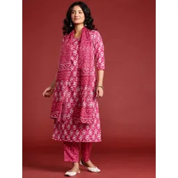 Anouk Printed Kurta with Trousers & Dupatta-picture-17