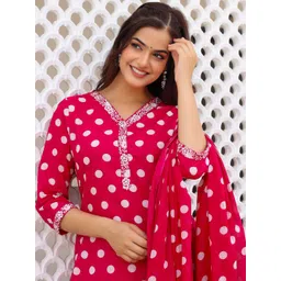 Anouk Printed Pure Cotton Kurta with Trousers & Dupatta-picture-12