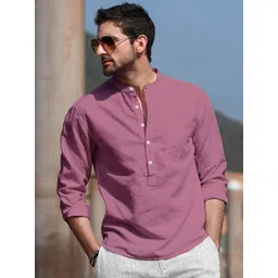 Anouk Pure Cotton Band Collar Short Kurta-picture-21