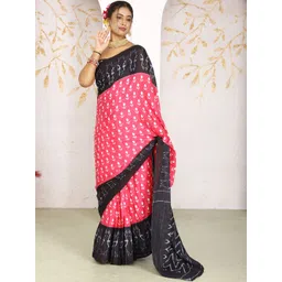 Anouk Ready to Wear Floral Printed Pure Cotton Saree With Pocket-image-0