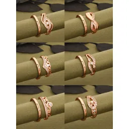 Anouk Rose Gold-plated American Diamond Brass Ethnic Finger Ring-picture-18