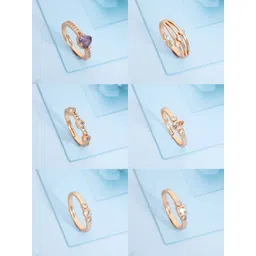 Anouk Rose Gold-plated American Diamond Brass Ethnic Finger Ring-picture-23