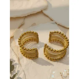 Anouk Set Of 2 Gold-Plated Adjustable Cuff Bracelets-image-21