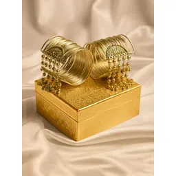 Anouk Set Of 2 Gold-Plated Artificial Beaded Cuff Bracelets-image-29