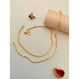 Anouk Set Of 2 Gold-Plated Brass Anklet-image-30