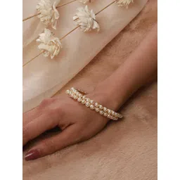 Anouk Set Of 2 Gold-Plated Pearls-Studded Bangles-image-42