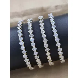 Anouk Set Of 4 Gold-Plated AD Studded Bangle-picture-32