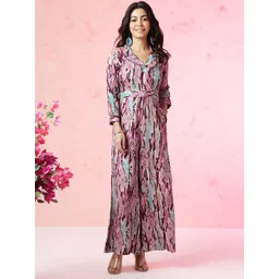 Anouk Shawl Neck Printed Basic Jumpsuit-picture-26