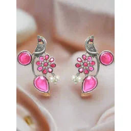 Anouk Silver-Plated Alloy Artificial Stones Drop Earrings-picture-23