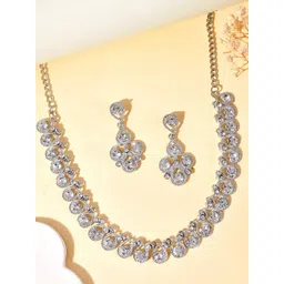 Anouk Silver Plated American Diamond Studded Jewellery Set-picture-35